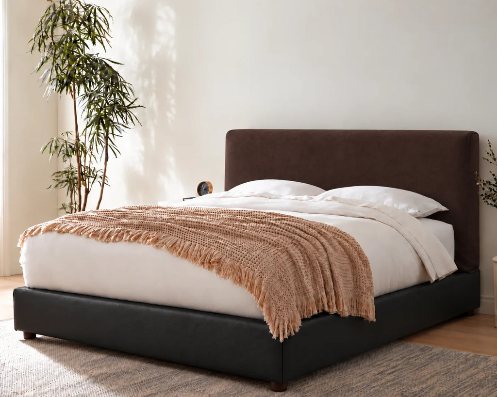 Chocolate-Brown · Stretch-Fit Bed Headboard Cover