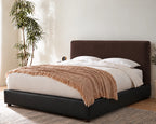 Chocolate-Brown · Stretch-Fit Bed Headboard Cover