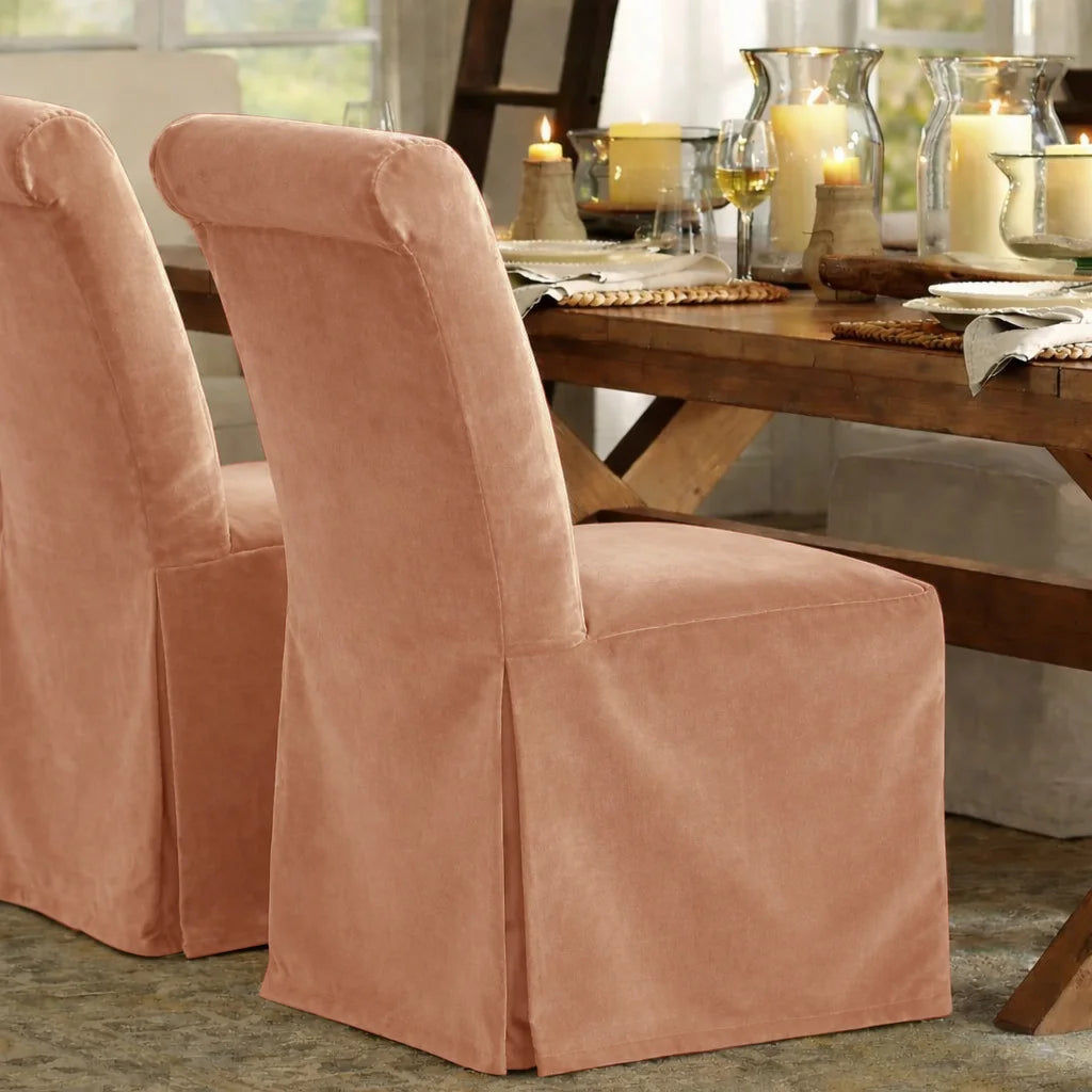 Cinnamon WB PBV2042 - 22 | Long-Skirt Dining Chair Slipcover