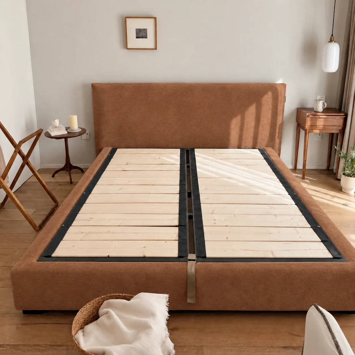 Cinnamon · Stretch-Fit Bed Frame Cover