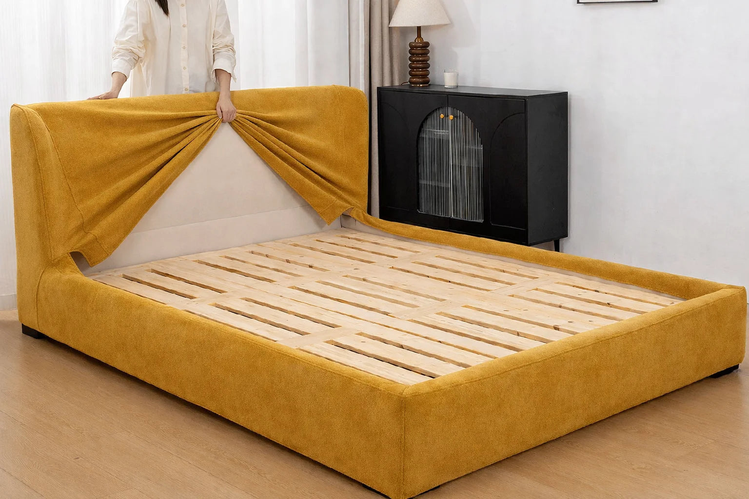 Citrine Glow Luna - 14 | Bed Frame Cover