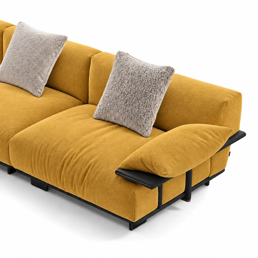 Custom Sofa Slipcover — Luna · Citrine Glow