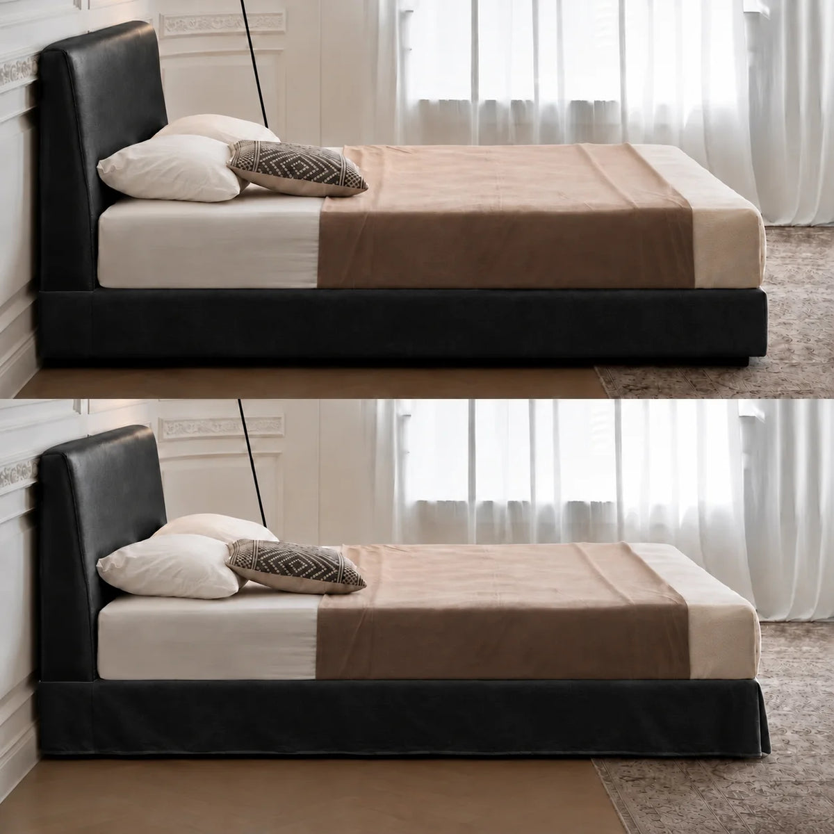 Classic Black · Stretch-Fit Bed Frame Cover