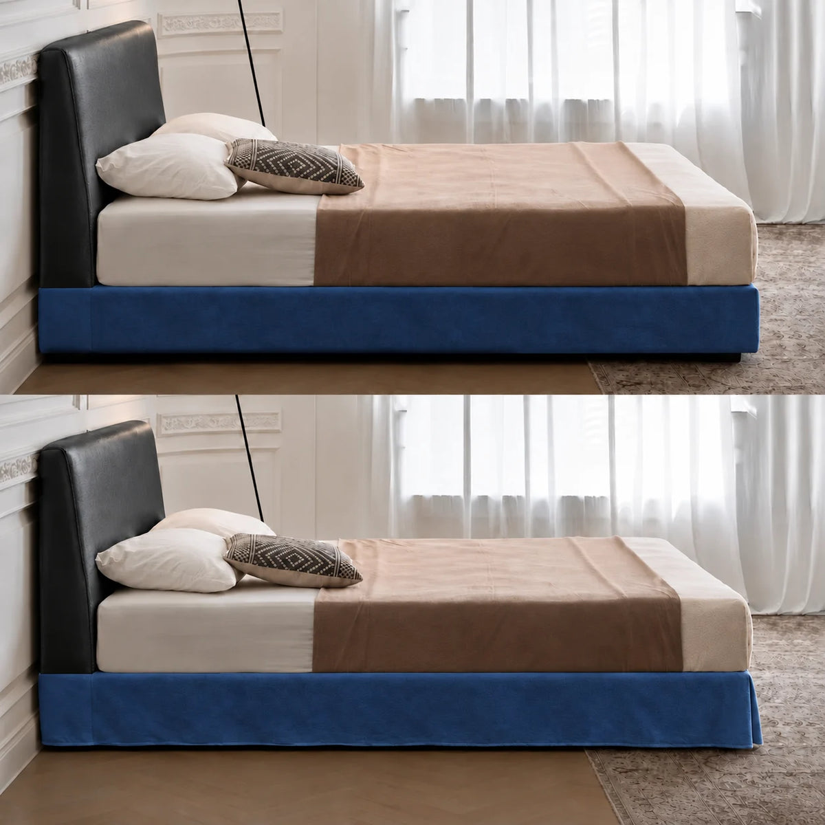 Cobalt Blue · Stretch-Fit Bed Frame Cover