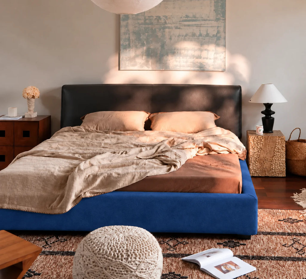 Cobalt Blue · Stretch-Fit Bed Frame Cover