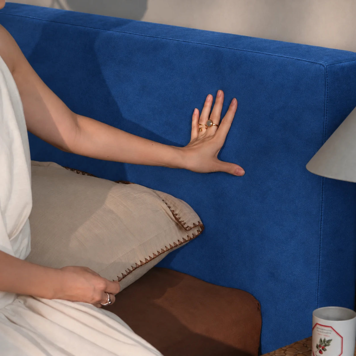 Cobalt Blue · Stretch-Fit Bed Headboard Cover