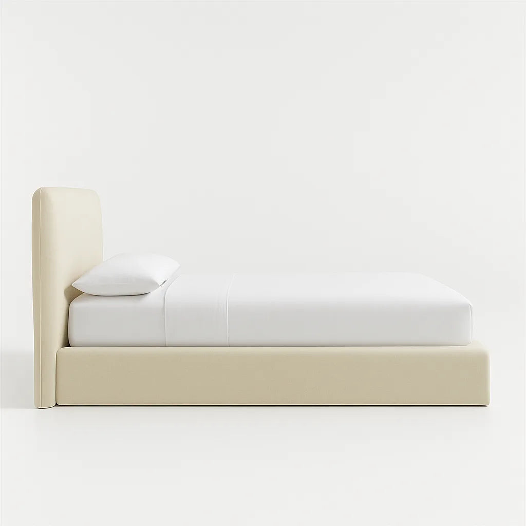Cream-colored WB PBV2042 - 01 | Bed Frame + Headboard Cover