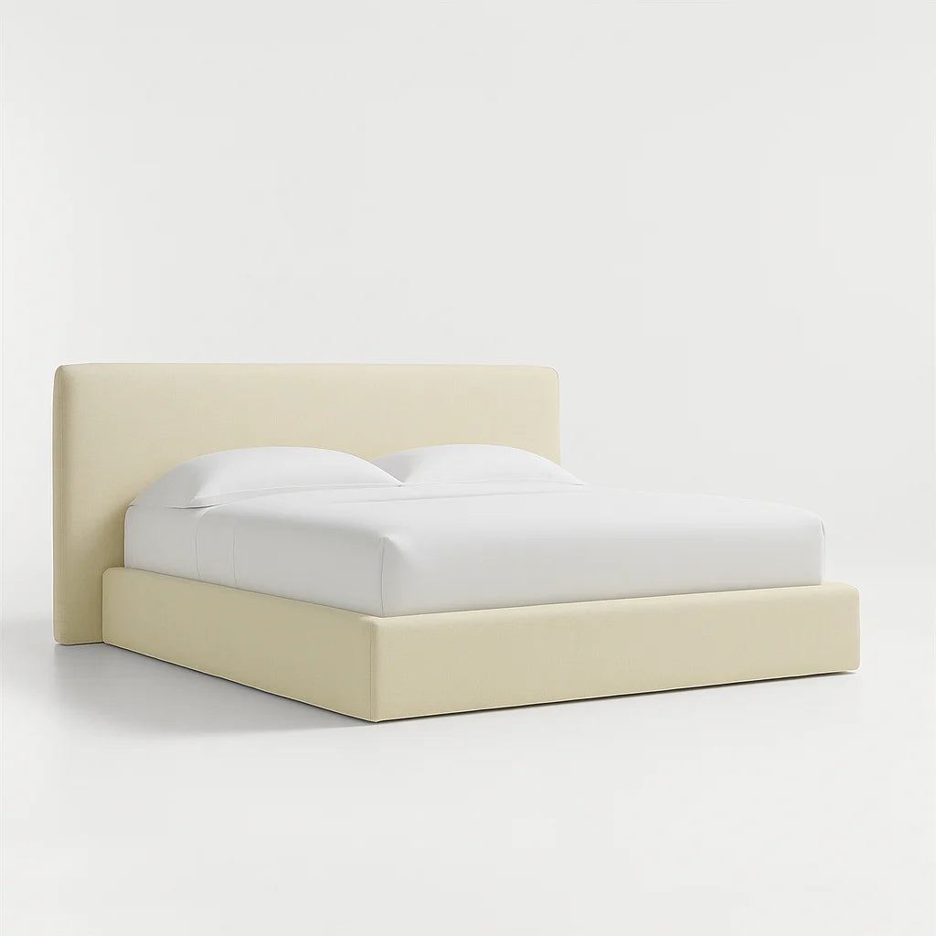 Cream-colored WB PBV2042 - 01 | Bed Frame + Headboard Cover