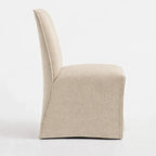 Cream ML 625 - 02 | Long-Skirt Dining Chair Slipcover