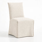Cream ML 625 - 02 | Long-Skirt Dining Chair Slipcover