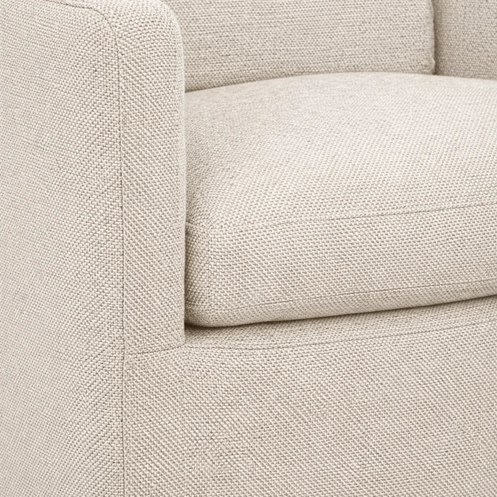 Cama de plataforma tapizada + funda para cabecero | Elara Flax 