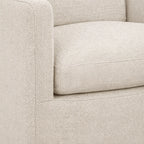 Cama de plataforma tapizada + funda para cabecero | Elara Flax 