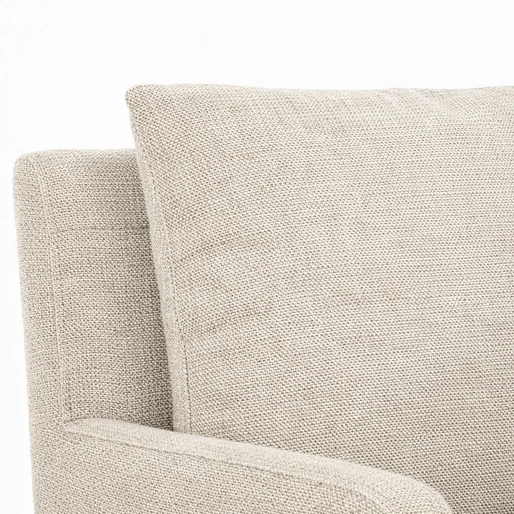 Cama de plataforma tapizada + funda para cabecero | Elara Flax 