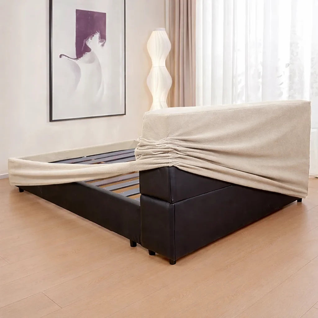 Cream ML 625 - 02 | Bed Frame + Headboard Cover