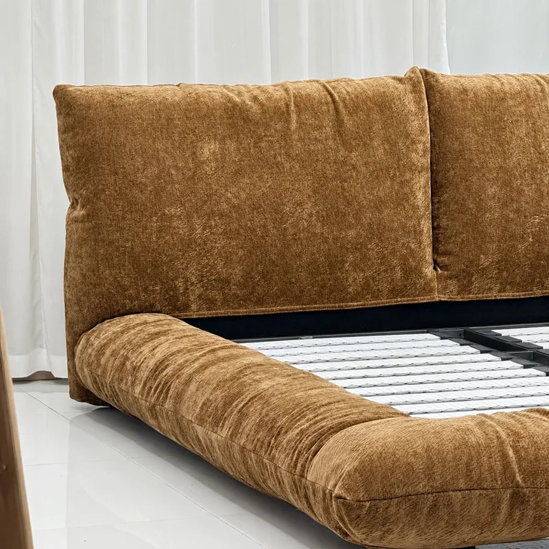 Custom Bed Frame Cover — Blossom · Amber Maple
