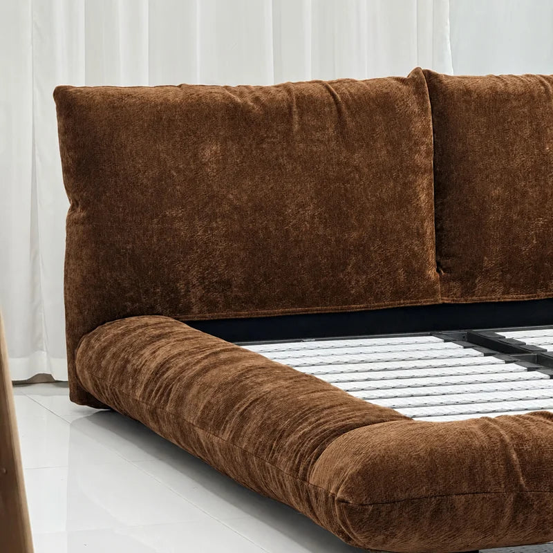 Custom Bed Frame Cover — Blossom · Burnt Umber