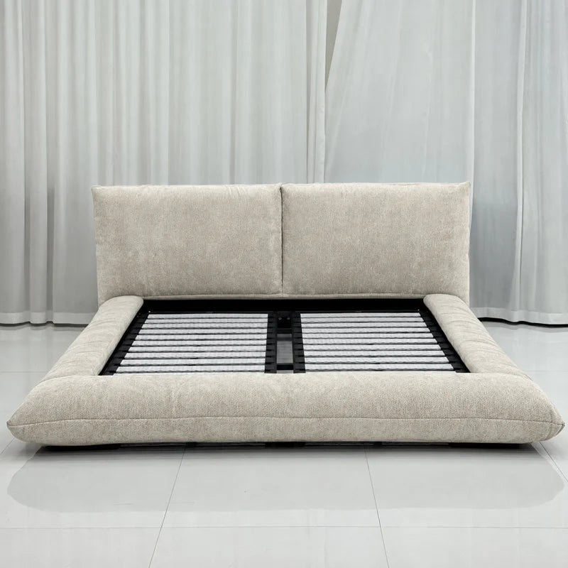Custom Bed Frame Cover — Blossom · Champagne Cream