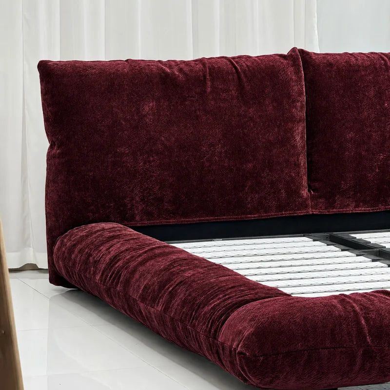 Custom Bed Frame Cover — Blossom · Crimson Berry