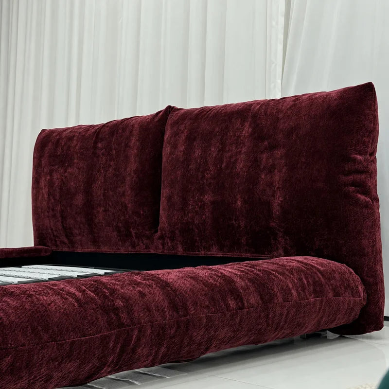 Custom Bed Frame Cover — Blossom · Crimson Berry