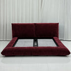 Custom Bed Frame Cover — Blossom · Crimson Berry