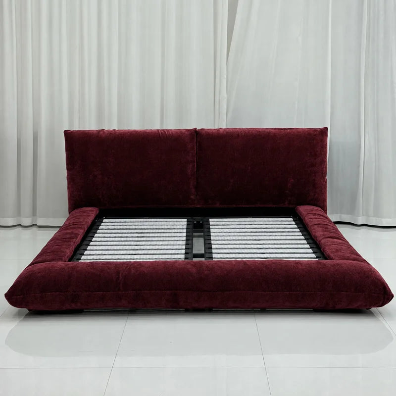 Custom Bed Frame Cover — Blossom · Crimson Berry