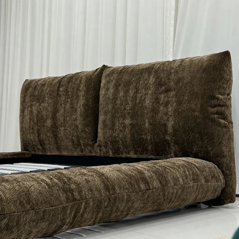 Custom Bed Frame Cover — Blossom · Espresso Bark