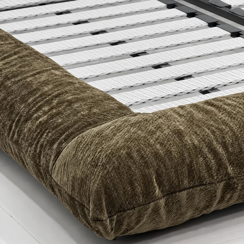 Custom Bed Frame Cover — Blossom · Espresso Bark