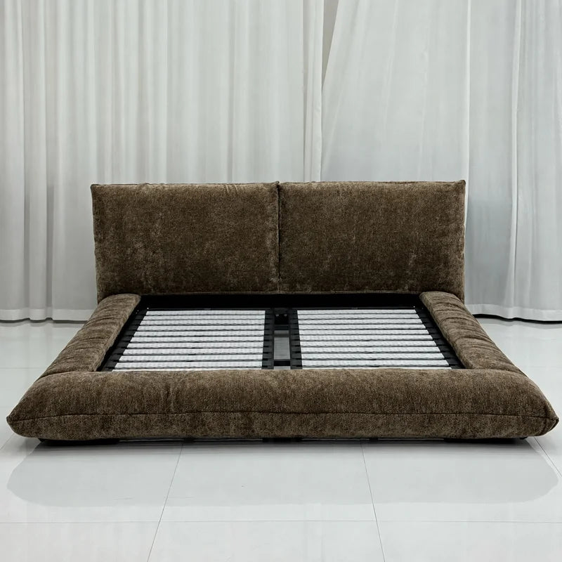 Custom Bed Frame Cover — Blossom · Espresso Bark