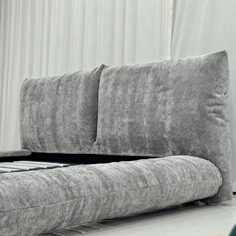 Custom Bed Frame Cover — Blossom · Frosted Glacier