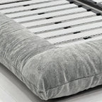 Custom Bed Frame Cover — Blossom · Frosted Glacier