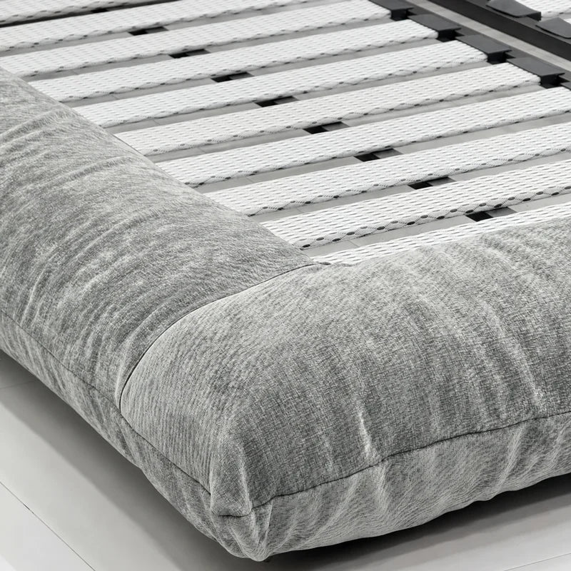 Custom Bed Frame Cover — Blossom · Frosted Glacier