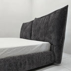 Custom Bed Frame Cover — Blossom · Graphite Slate