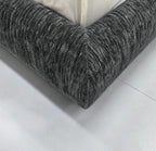 Custom Bed Frame Cover — Blossom · Graphite Slate