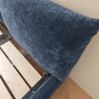 Custom Bed Frame Cover — Blossom · Haze Blue