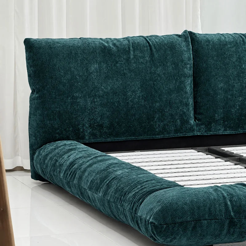 Custom Bed Frame Cover — Blossom · Regal Peacock