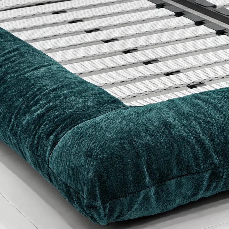 Custom Bed Frame Cover — Blossom · Regal Peacock