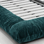 Custom Bed Frame Cover — Blossom · Regal Peacock
