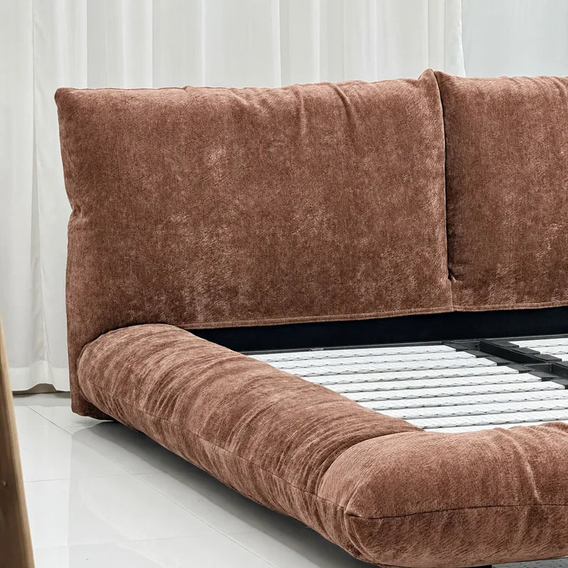 Custom Bed Frame Cover — Blossom · Rosewood Spice