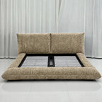 Custom Bed Frame Cover — Blossom · Savannah Khaki