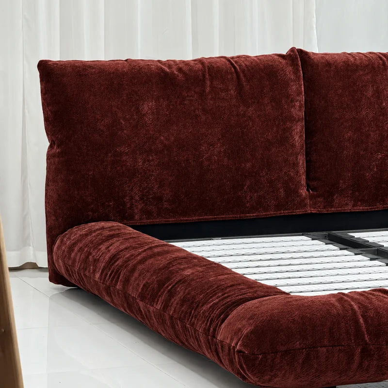 Custom Bed Frame Cover — Blossom · Terracotta Rouge