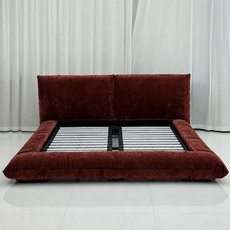 Custom Bed Frame Cover — Blossom · Terracotta Rouge