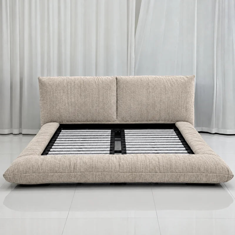 Custom Bed Frame Cover — Blossom · Truffle Taupe