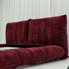 Custom Bed Frame Cover — Blossom · Velvet Merlot