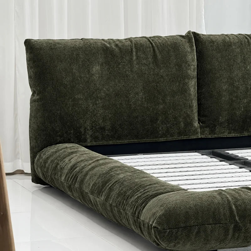 Custom Bed Frame Cover — Blossom · Woodland Moss