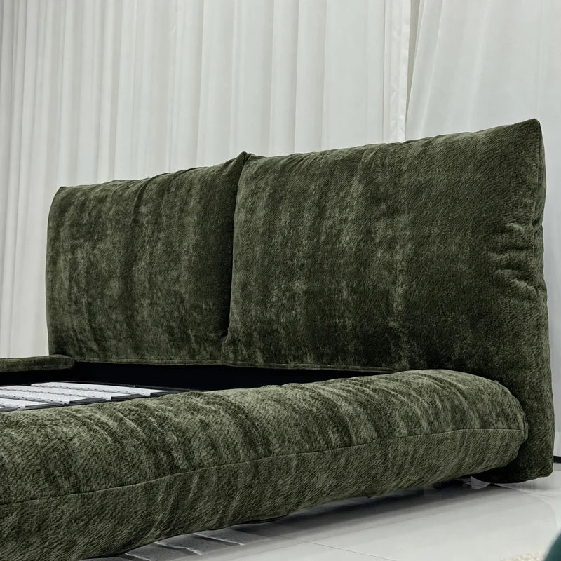 Custom Bed Frame Cover — Blossom · Woodland Moss