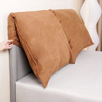 Custom Headboard Cover with Oversized Cushions