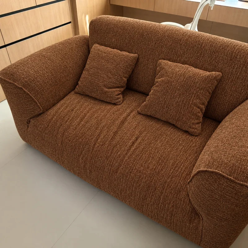 Custom Sofa Slipcover — Blossom · Burnt Umber