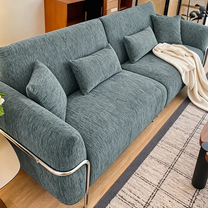 Custom Sofa Slipcover — Blossom · Celestial Sky