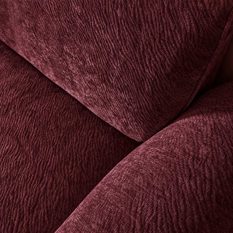 Custom Sofa Slipcover — Blossom · Crimson Berry