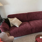 Custom Sofa Slipcover — Blossom · Crimson Berry
